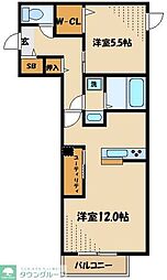 LaTour南橋本 1LDKの間取図画像