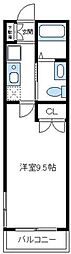 フェリオ相模原 1Kの間取図画像