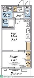 リブリ・フェリス鹿島 1LDKの間取図画像
