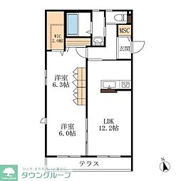 ciel 2LDKの間取図画像