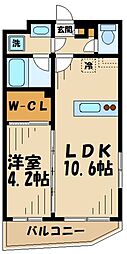 LeGrandChariotHASHIMOTO 1LDKの間取図画像