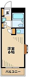 メゾンド・サガミ 1Kの間取図画像