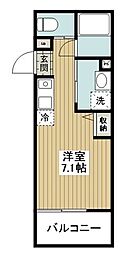 フルセイル橋本15 1Kの間取図画像