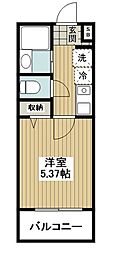 フルセイル橋本15 1Kの間取図画像