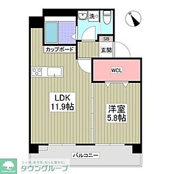 R&Hビル 1Kの間取図画像