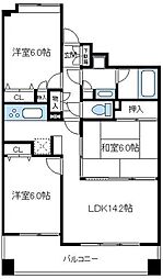 日神パレステージ西門公園通り 3LDKの間取図画像