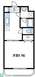 シーグランドゥール 1DKの間取図画像