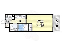 プラスヴァンドームサントル 1Kの間取図画像
