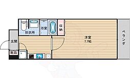 レジュールH-南堀江 1Kの間取図画像