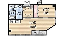 ラパンジール大国4 1LDKの間取図画像
