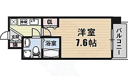 メゾンキコー難波南 1Kの間取図画像