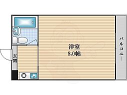 オーシャン恵美須 ワンルームの間取図画像