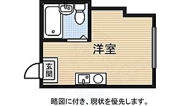 昭和グランドハイツ恵美須 ワンルームの間取図画像