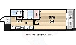 アドバンス難波ウインズ 1Kの間取図画像