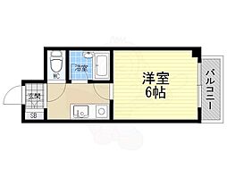 タワーサイド 1Kの間取図画像