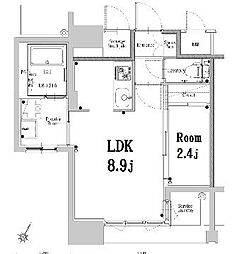 エンクレスト博多GATE 1LDKの間取図画像