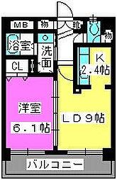 サン・トルース駅南 1LDKの間取図画像