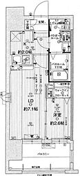 グランフォーレ博多駅東プレミア 1LDKの間取図画像