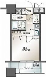エンクレスト御供所 1Kの間取図画像