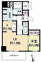 ウェルブライト博多ステーション 1LDKの間取図画像