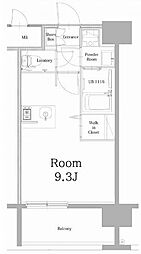 エンクレスト天神LINK ワンルームの間取図画像