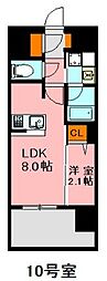 デュ・レジア博多レジデンス 1LDKの間取図画像