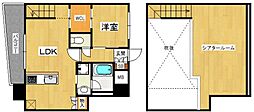 プライムアーバン博多東 1LDKの間取図画像