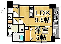classierstyle平尾 1LDKの間取図画像