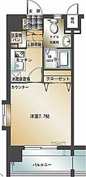 エンクレスト博多2 1Kの間取図画像