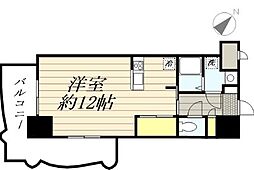 ロイヤル博多駅前 ワンルームの間取図画像