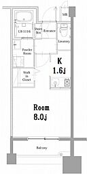 エンクレスト呉服町 1Kの間取図画像