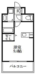 エンクレスト博多駅南GRACE ワンルームの間取図画像