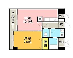 グラシア大濠 1LDKの間取図画像