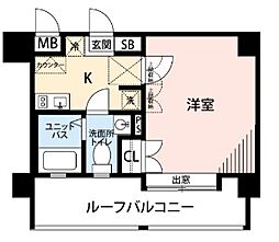 クレタ県庁前 1Kの間取図画像