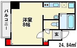 ROYAL神屋71 1Kの間取図画像