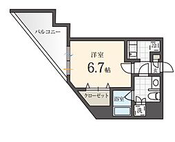 ナビールコート白金 1Kの間取図画像