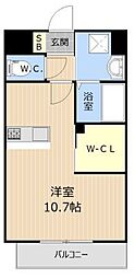LIBTH博多駅南 ワンルームの間取図画像