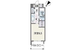 ウェルブライト博多 1Kの間取図画像