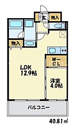 ネストピア博多グランドステージ2 1SLDKの間取図画像