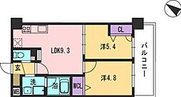 コンダクト福岡東 2LDKの間取図画像
