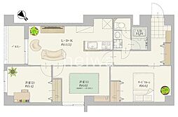 ワラビスカイハイツ 2SLDKの間取図画像
