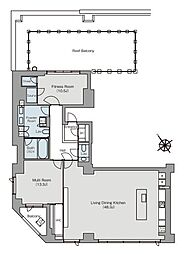 プレステージレジデンス白金台 4階2LDKの間取り
