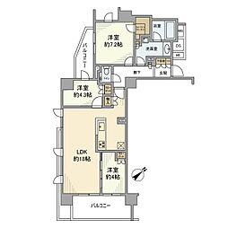 CREVIA用賀 3LDKの間取図画像