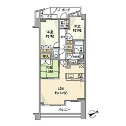 パークハウスフォレストリエ 3LDKの間取図画像
