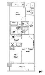コンフォリア目黒青葉台 2LDKの間取図画像