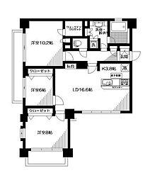 パレステージ成城 3LDKの間取図画像