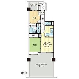 ライオンズガーデン武蔵小杉 2LDKの間取図画像