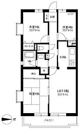 グレース桜新町 3LDKの間取図画像