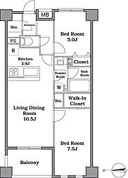 レジディア武蔵小杉 1SLDKの間取図画像