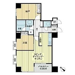 ナビウス目黒 1SLDKの間取図画像